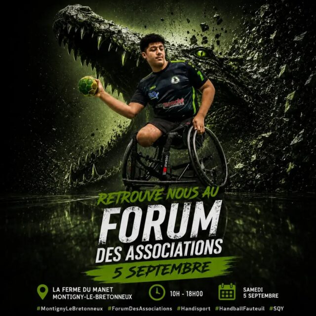 🤾‍♂️ C’EST LA REPRISE CHEZ LES HANDIABLÉS ! 🔥
❤️ Venez avec vos différences, repartez avec nos ressemblances.
Les fauteuils sont prêts, les roues sont gonflées… et nos joueurs aussi ! 😈♿️
Envie de découvrir le Hand-Fauteuil, de poser vos questions, d’échanger avec nos joueurs et nos dirigeants, ou simplement de venir nous faire un petit coucou ? 👋
📍 Rendez-vous au Forum des Associations
📅 Samedi 5 septembre
🕘 9h – 17h
📌 Ferme du Manet – Montigny-le-Bretonneux
🎪 Stand n°135 – Cour Angélique Arnaud
Venez découvrir un sport intense, spectaculaire et surtout accessible à tous ! 💪
👉 Les Handiablés vous attendent !
Attention… on pourrait vous donner envie de monter sur les roues ! 😉♿️
#MontignyLeBretonneux #ForumDesAssociations #Handisport #HandballFauteuil #SQY